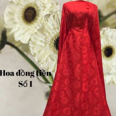 Lụa Gấm Đồng Tiền - Đỏ