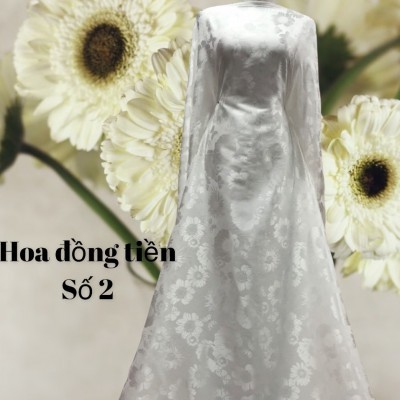 Lụa Gấm Đồng Tiền - Trắng