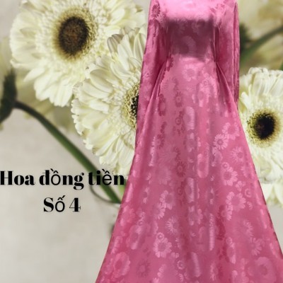 Lụa Gấm Đồng Tiền - Hồng