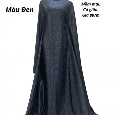 Lụa Gấm Mẫu Đơn - Đen