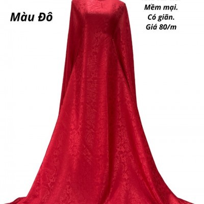 Lụa Gấm Mẫu Đơn - Đỏ